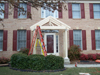 Framing started.� Front columns installed.