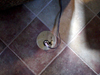 We installed floor outlets before installation of the tile.� This required cutting the concrete to run conduit.
