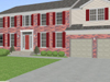3-D drawing showing the existing house.